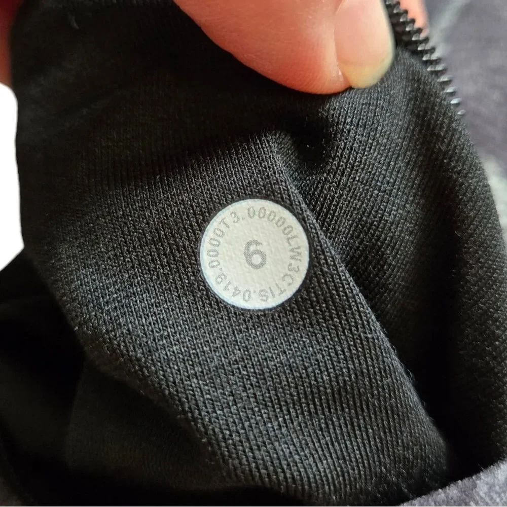 Lululemon Warm Stabilizer 1/2 Zip Hoodie Incognito Camo HTR Black Size 6 - Picture 13 of 14
